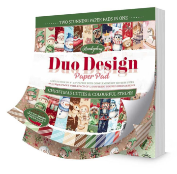 Christmas Cuties & Colorful Stripes Duo Design Paper Pad